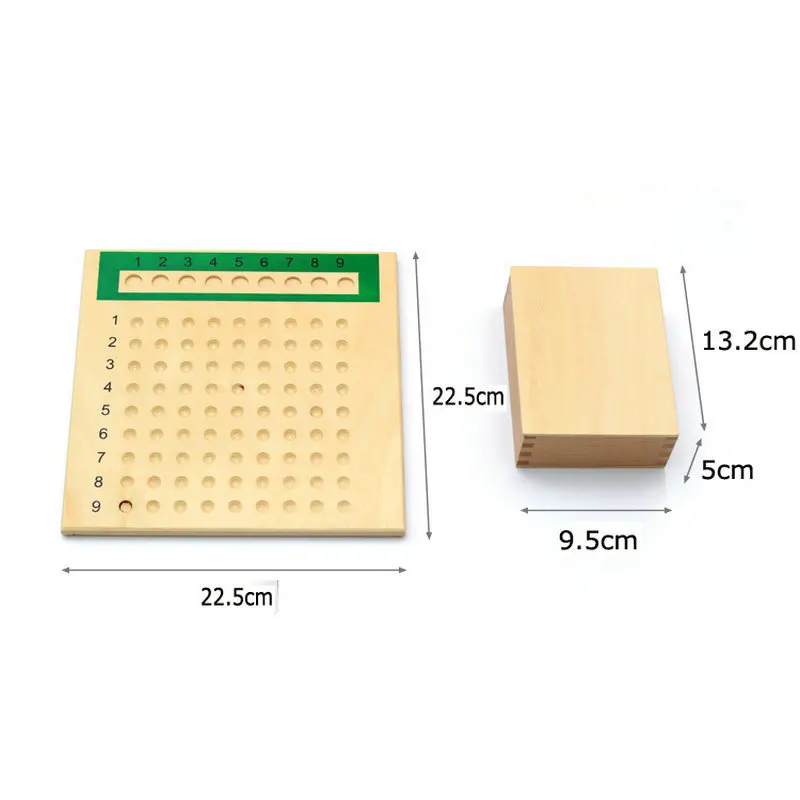 수학 교육 곱셈 부문 나무 장난감 숫자 수학 작업 Montessori Early Learning Aids