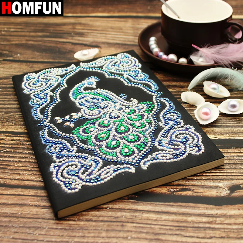 HOMFUN A5 блокноты 5D DIY алмазная живопись особой формы Дневник Книга Алмазная вышивка