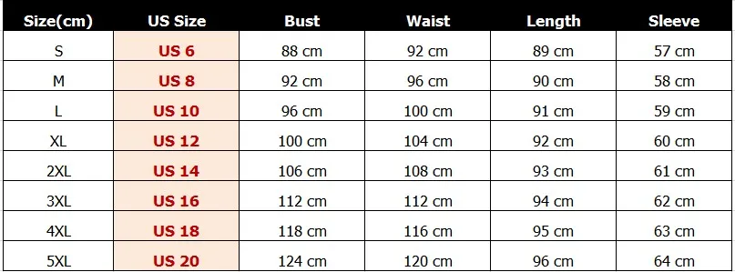 new size chart