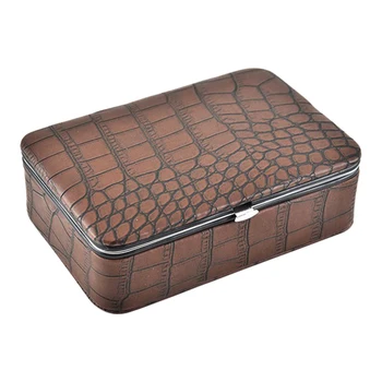 

Alligator Pattern Jewelry Box Lockable Case Container Large Space Organizer
