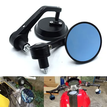 

Universal 7/8" motorcycle rear view mirror side mirror handle rod end mirror for Yoshimura Suzuki Hyosung GT650R Vespa Benelli