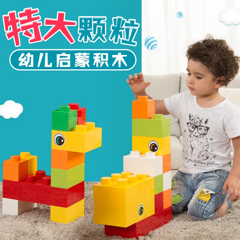 

Big Size DIY Building Blocks Compatible LegoINGlys Duploed DIY Figures Bricks Construction Blocks Accessories Toys For Children