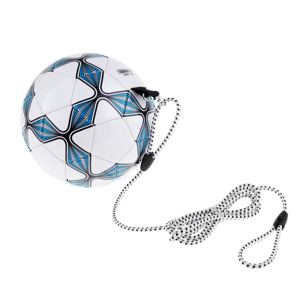 

Soccer Ball Size 4 With High Elastic String Outdoor Training For Kids Blue