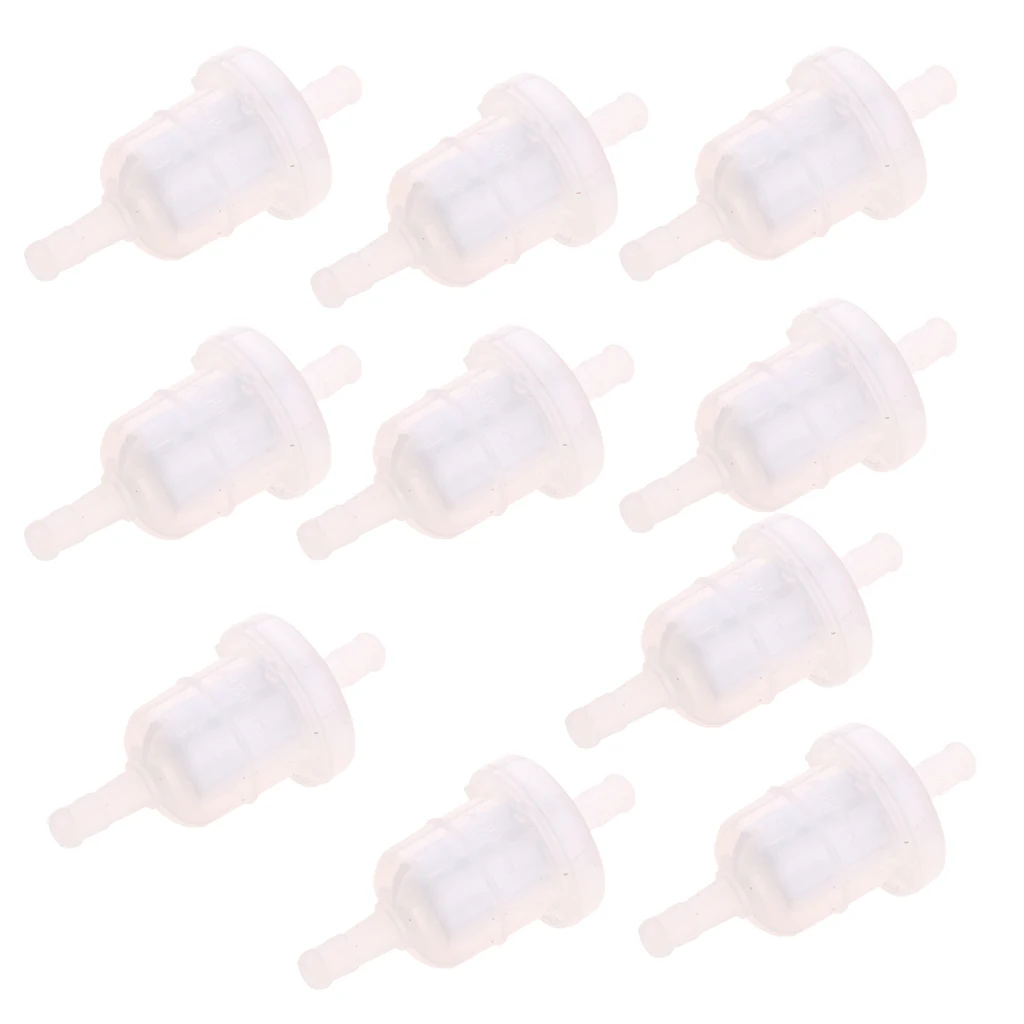 10pcs Fuel Filters Universal Petrol Car Motorcycle Inline Fuel Filter For 0.24inch/6mm Pipes for Petrol Vehicles