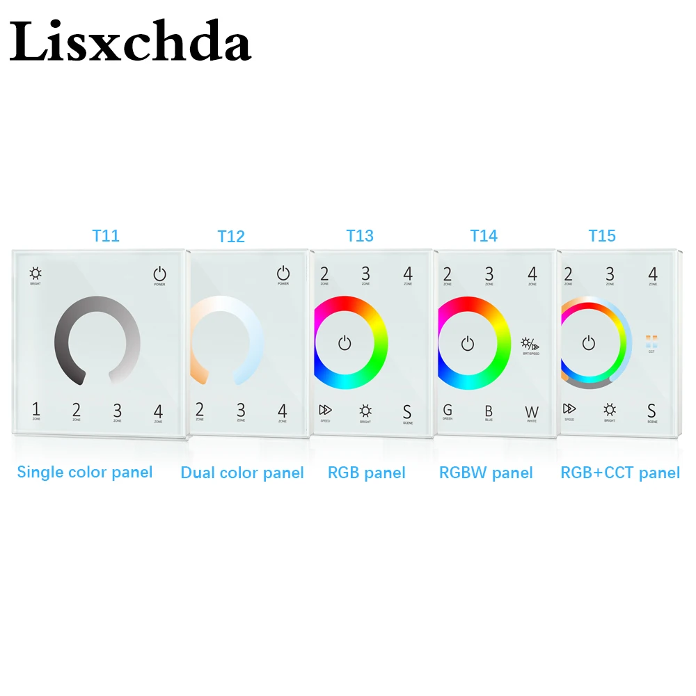 100V 240V 2 4G DMX512 Мастер Сенсорный Панель RF Управление Настенный 4 зон