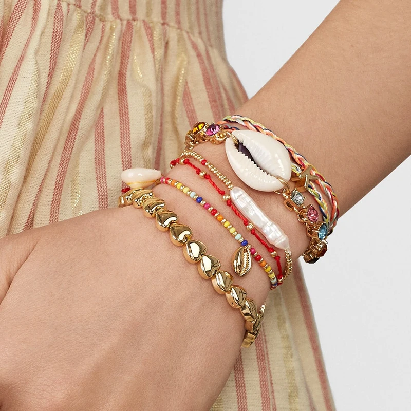 Puka shell seashell cowries браслет pulsera mujer колье bracciali Donna erkek bileklik ювелирные изделия пресной воды браслеты с жемчужными бусинами
