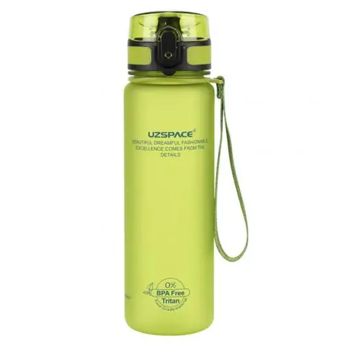 350 мл, 500 мл, 650 мл, 1000 мл, Uzspace, Спортивная бутылка для активного отдыха, кемпинга, туризма, портативная герметичная пластиковая бутылка для воды - Цвет: Green 350ml