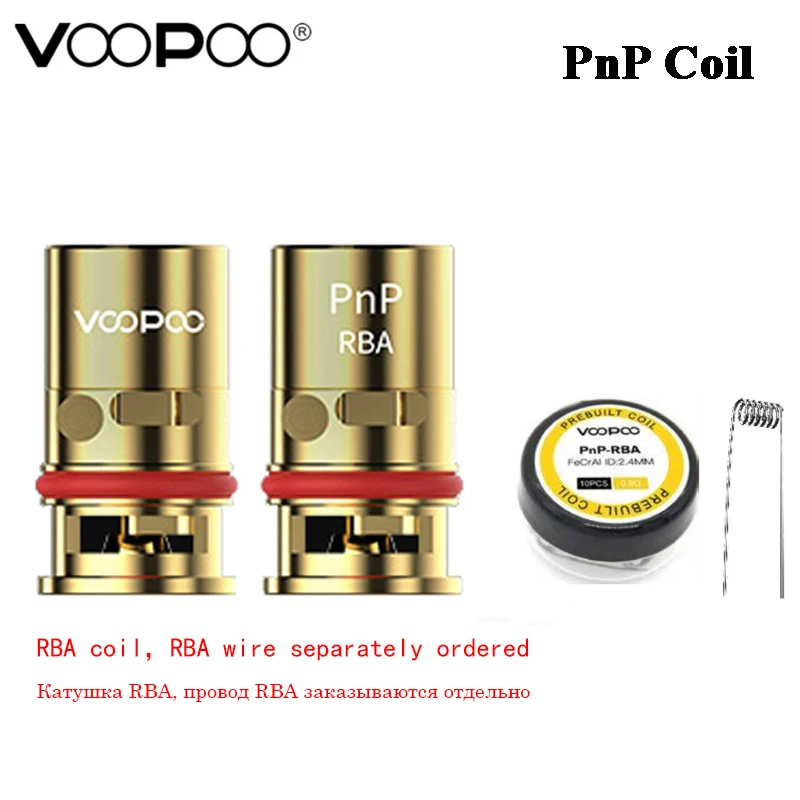Спираль VOOPOO PnP RBA для вейпа готовый провод сопротивление MTL Half DL 0 6 Ом VINCI Air/Drag X/Drag