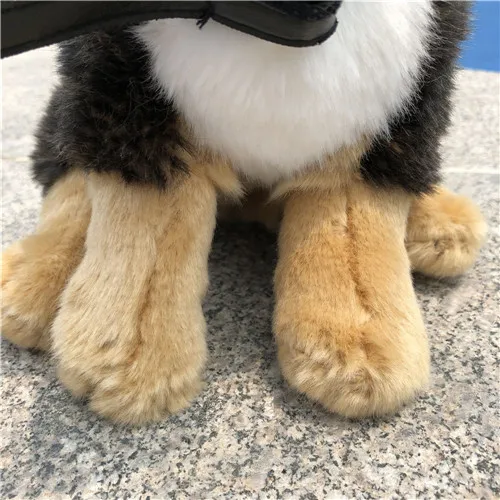 Fancytrader 10'' Premium Mini Simulation German Shepherd Plush Toy Stuffed Dog Toy Great Kids Gift Home Decoration 23x25cm (7)
