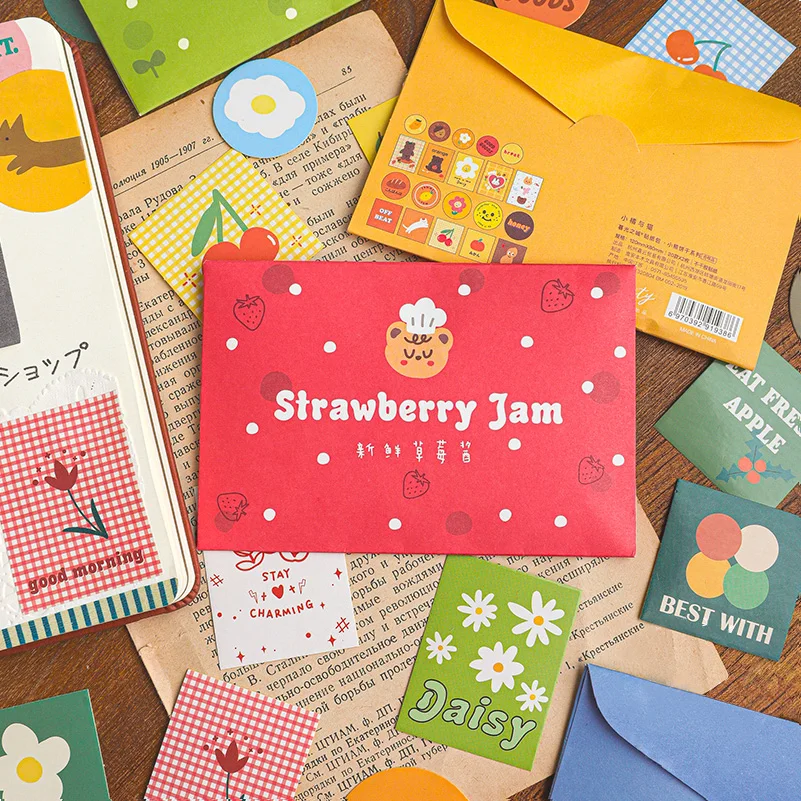 Mohamm 40Pcs Bear Biscuits Series Decorative Sticker Scrapbooking DIY Note Paper Sticker Flake Stationary Accessorie Art Supplie afbeelding