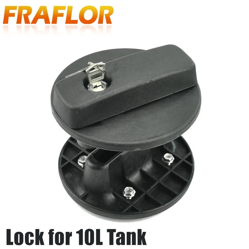 Lock for 10L tank 3л 5л 6л 10л Красный Черный Зеленый топливные бочки газ запасной контейнер антистатические канистра Polaris топливо бензин дизель бак Jerrycan - Название цвета: Lock for 10L tank