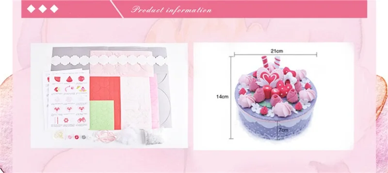DIY simulation cake Learning Education toys kids craft toys DIY storage box home decoration Christmas birthday gifts