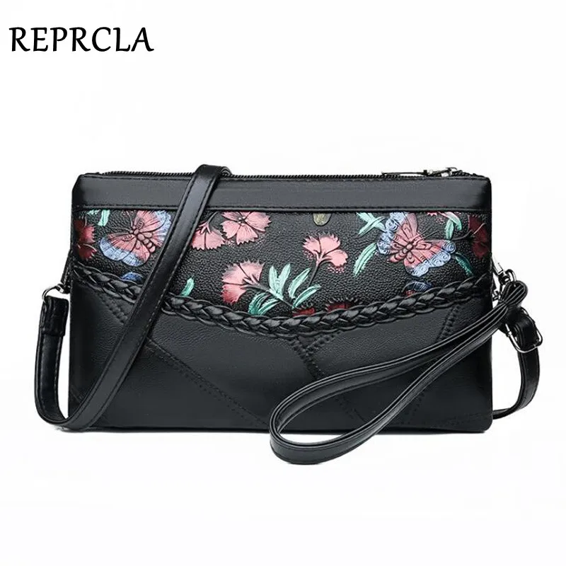 

Soft Leather Women Shoulder Bag Patchwork Purse and Handbag Fashion Wrist Clutch Ladies Crossbody Messenger Bags