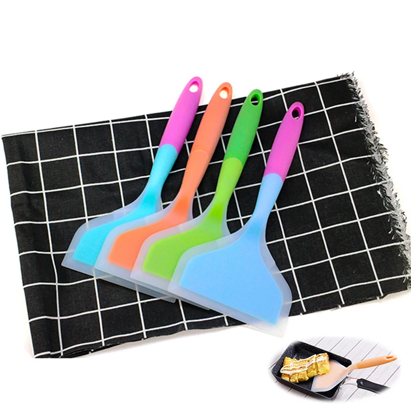  Silicone Spatula Beef Meat Egg Kitchen Scraper Wide Pizza Shovel Non-Stick Turners Food Lifters Hom