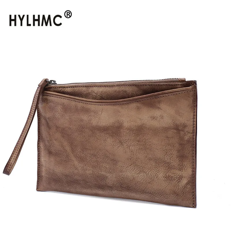 men's small leather clutch bag