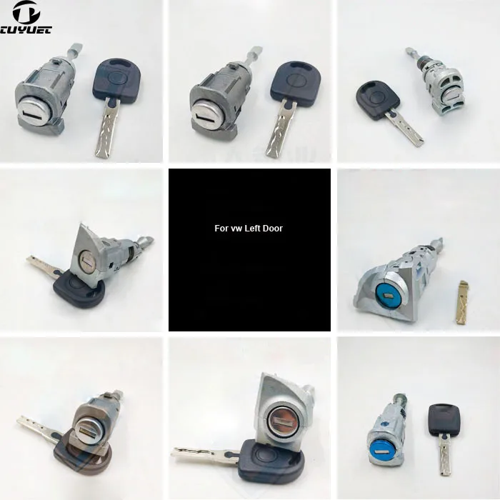 Car Lock Cylinder for VW Passat Left Door Golf  7  Lamando Sokda Bora Sagitar Touran Auto Door Ignition Lock Cylinder