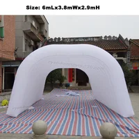 6m White Inflatable Tunnel Tent For Wedding Party Outdoor Events Sports Tunnel Tent Portable Canopy Display Shelter Marquee 2