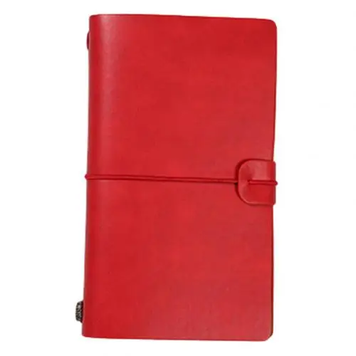New Diary Notebook Agenda With Faux Leather Cover Loose Leaf Note Bookfor School Stationery or Traveler - Цвет: Красный