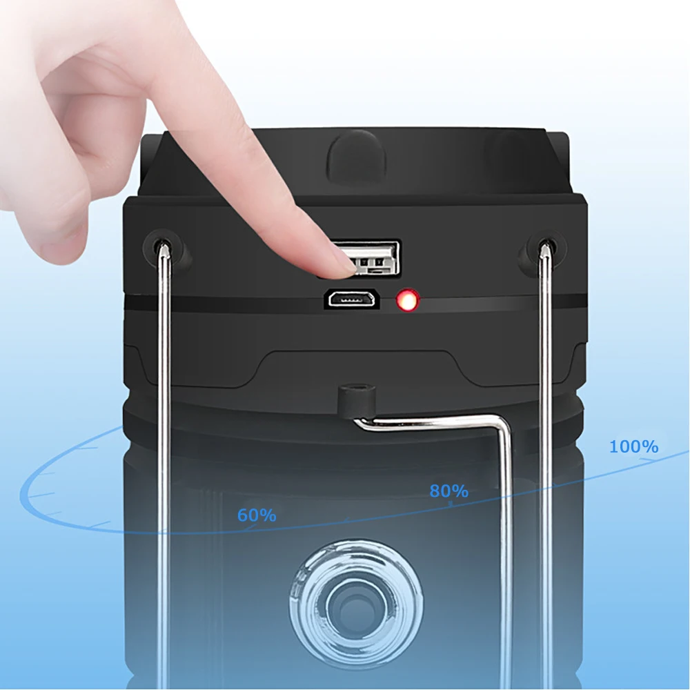 Solar Power Bank Rechargeable Lamp Torch Lantern Camping Light Outdoor Lighting 18650 Camping Light Rechargeable Torches Camping