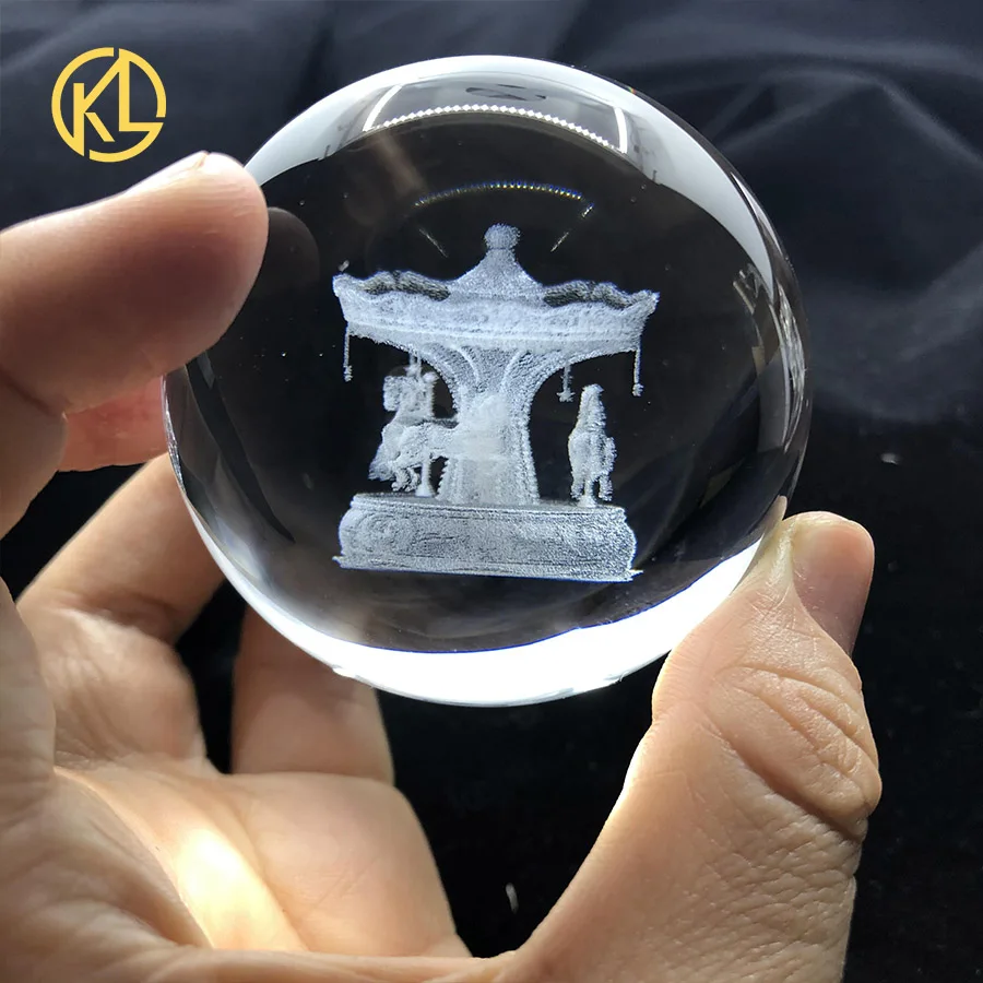 6/8 см, 3D лазерная гравировка, четыре листа клевера, хрустальный шар, миниатюрный стеклянный шар, кристалл, ремесло, домашний декор, счастливый шар, украшение, подарок