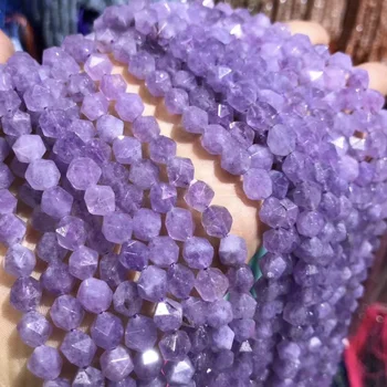 

High Quality Faceted Beads Natural Stone Amethysts Loose Beads For Jewelry Making DIY Necklace Bracelet Accessories Size 8x8mm