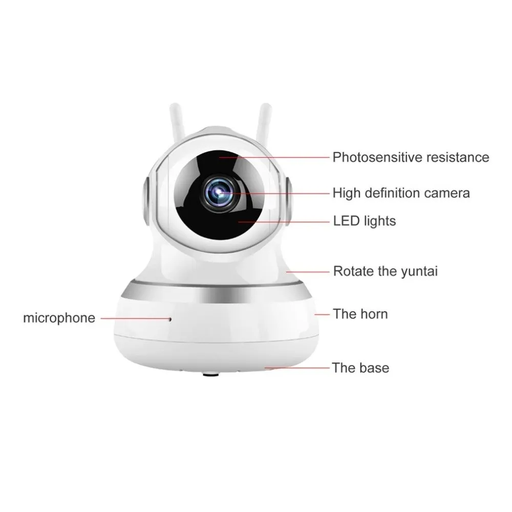  Human Body Sensor 720P Wireless Intelligent Monitor Home Security HD IP Camera With LED Wireless Sm - 4.00029E+12