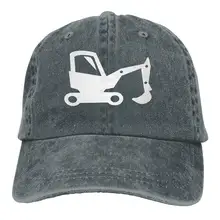 Экскаватор мужчины женщины регулируемые бейсболки джинсовая ткань папа шляпа