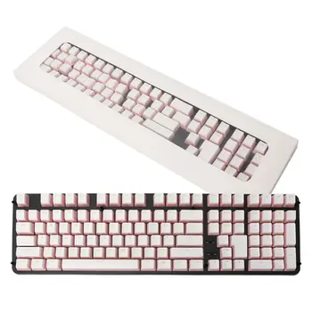 

RGB 108 Keycaps ANSI Layout Add ISO PBT Pink Pudding Double Skin Milk Shot Backlit Keycap For OEM Cherry MX gh60 poker 87 tkl