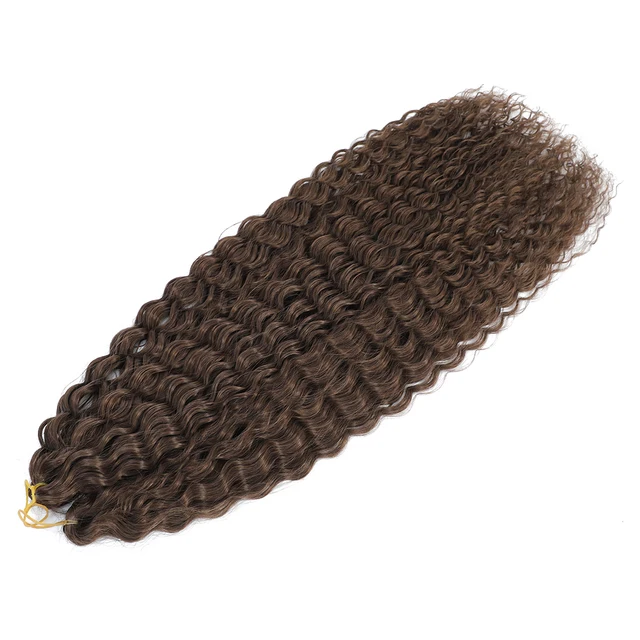YunRong Synthetic Curl Hair Soft Braiding Extension 30 Inches Crochet Hair Long Water Wave Ombre Color Hair NO10