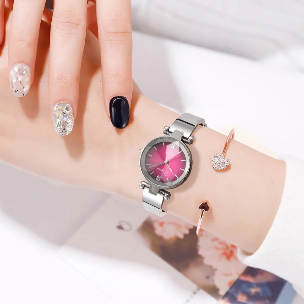 Reloj Mujer элегантный браслет часы, женские наручные часы со стразами Нержавеющая сталь ремень женские кварцевые часы Relogio Femino