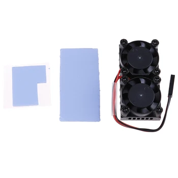 

4 Dual Fan With Heatsink Cooling System Double Cooling Fan Cooler Radiator Suitable For Raspberry Pi 3 3B Plus For Raspberry Pi