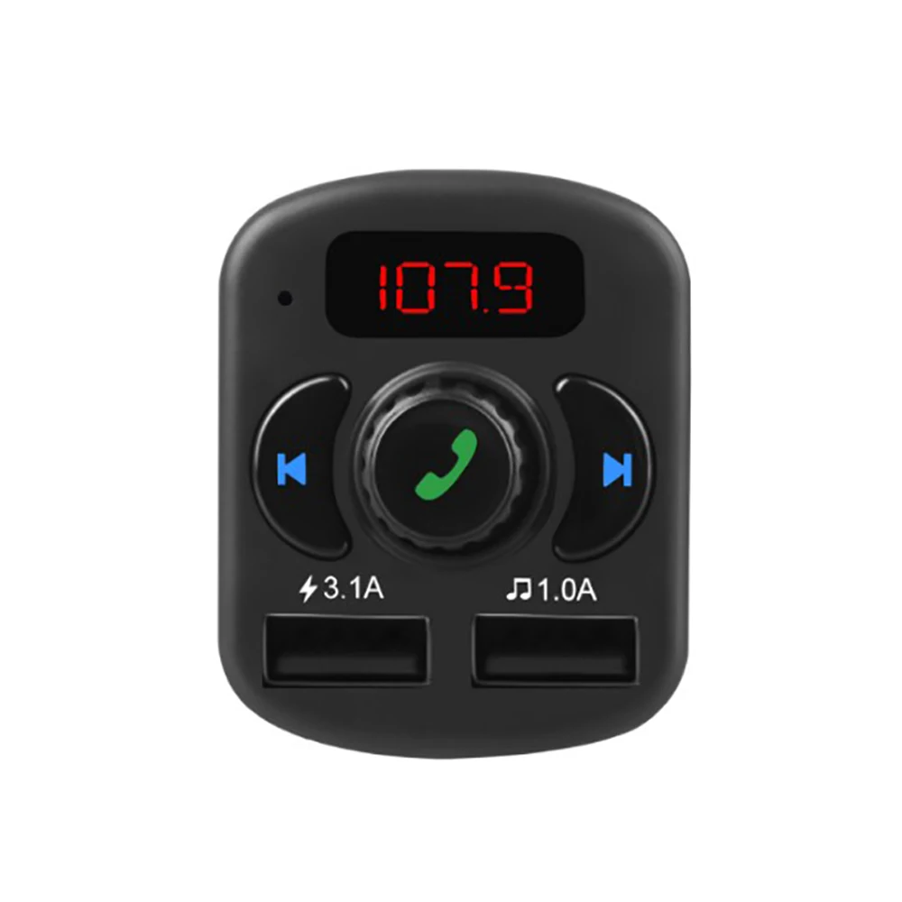 Двойной USB fm-передатчик Aux модулятор Bluetooth гарнитура автомобильный комплект аудио mp3-плеер с 3.1A быстрая зарядка автомобильное зарядное устройство 4
