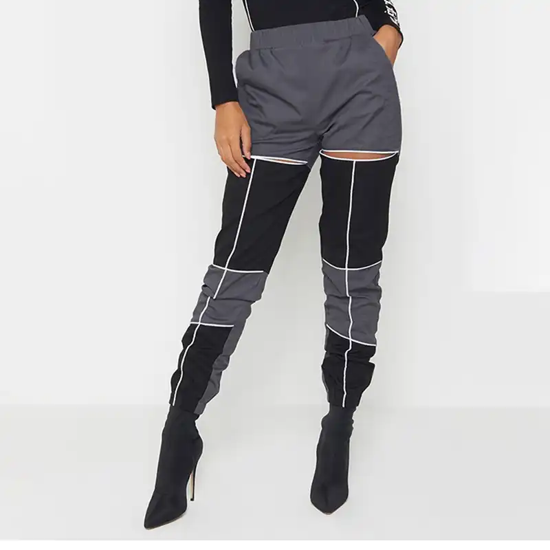 hip cut out cargo pants