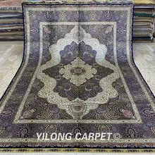 YILONG 10'x14' большой размер ручной работы шелковый ковер гостиной украшения Турции ковер(ZQG283A