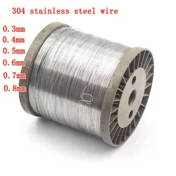 Câble en acier inoxydable 304 de haute qualité, diamètre 0.1/0.2/0.4/0.5/0.6/0.8/1.0MM, 1kg / r 
