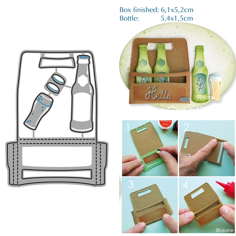 2021 AliliArts Metal Cutting Dies Beer & Beer basket diy Scrapbooking