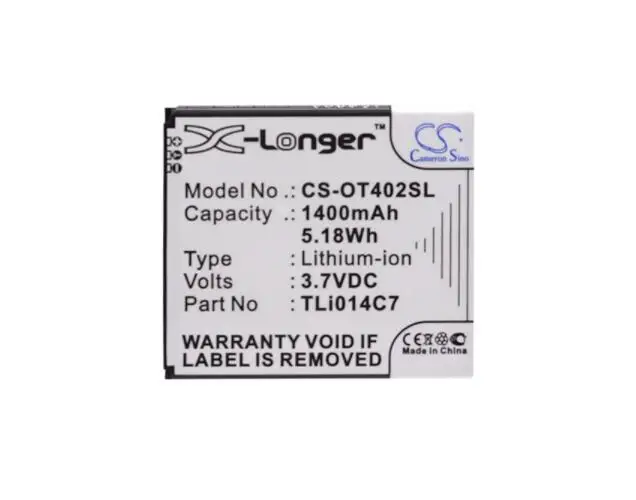 Cameron sino 1400 мА/ч, Батарея для ALCATEL One Touch Pixi First OT-4024 OT-4024D OT-4024X TLi014C7 мобильный, смартфон, Батарея