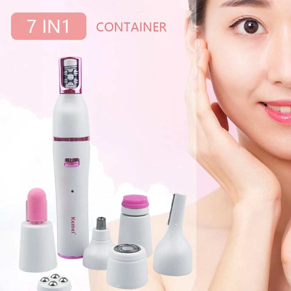 

DIDIHOU Female Electric Epilator 7 in 1 Electric Facial Cleansing Masage Brush Waterproof Women's Shaver Facial Cleansing Brush