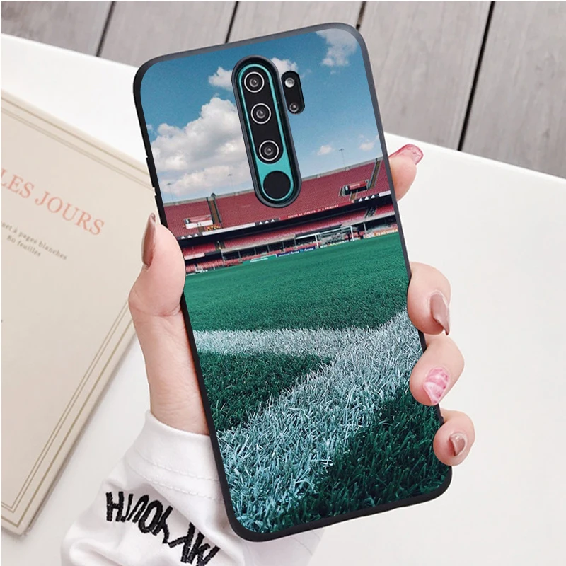 football soccer black Silicone Phone Case For Redmi note 9 8 7 Pro S 8T 7A Cover xiaomi leather case glass