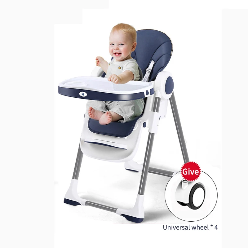 Table ร Manger et Chaises Multifonctionnelles pour Enfants, Chaise Portable Pliable pour Bรฉbรฉ, Chaise d\'Alimentation ร Pied Haut, Pliable en Un Clic