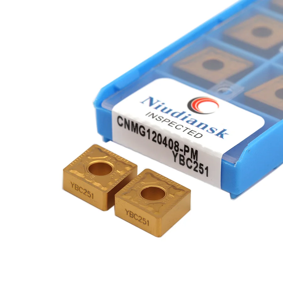 

CNMG120408 CNMG120404-PM YBC251 YBC252 токарный станок с ЧПУ, внешние токарные инструменты, карбидные лезвия, режущие пластины, стальной резак