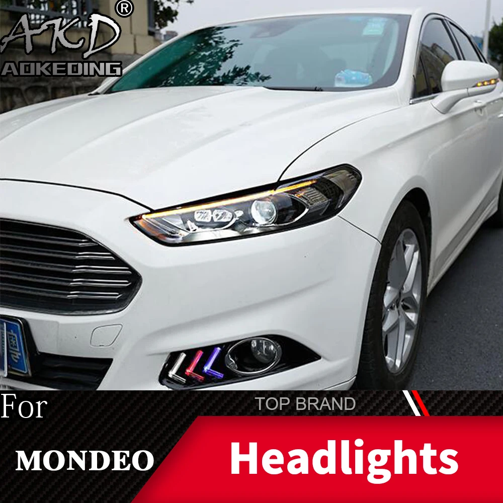 Передняя фара для Ford Fusion Mondeo 2013-2017 фары Противотуманные Дневные ходовые огни DRL H7