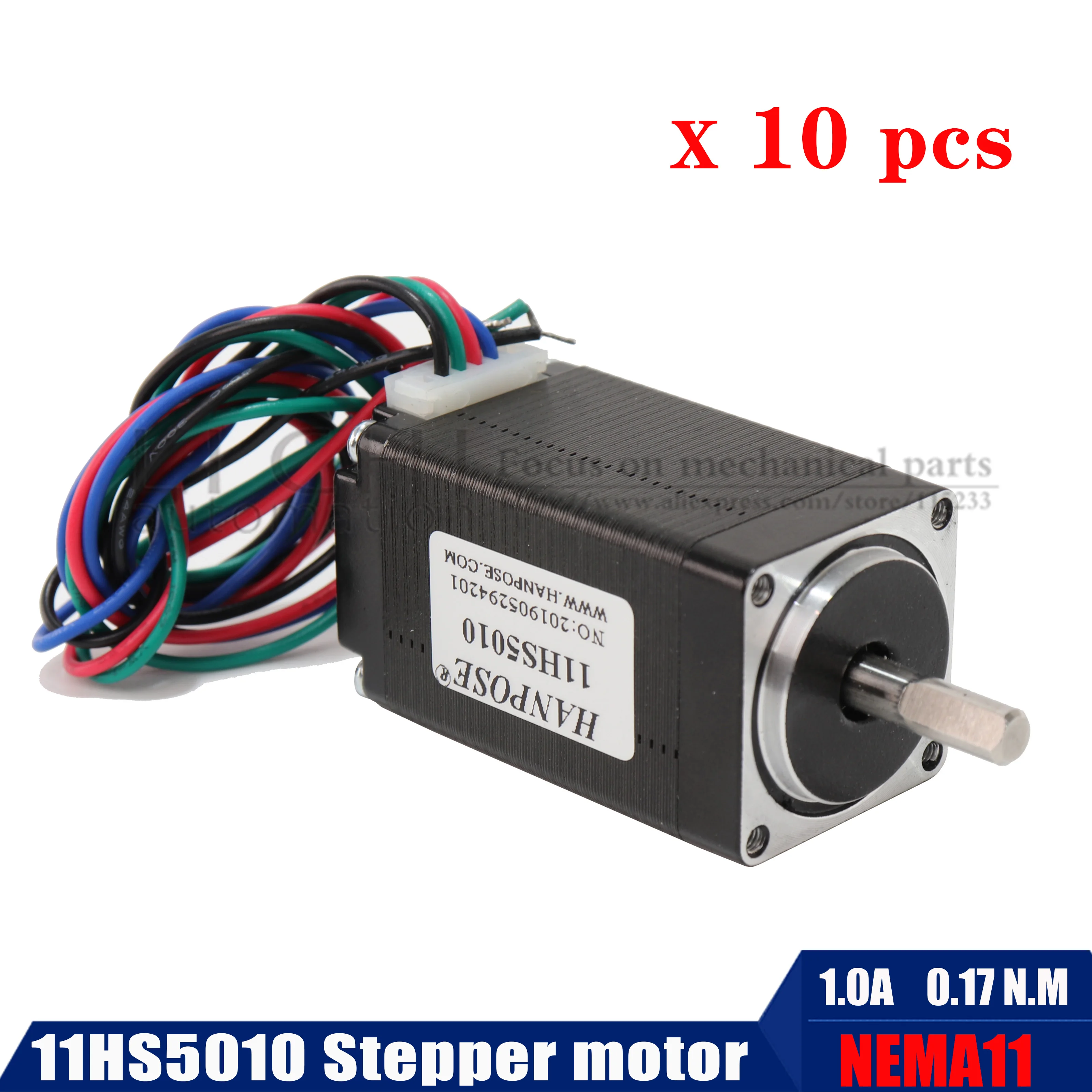 NEMA11 шаговый двигатель 28x50 мм 4-свинец 1.0A 0.17N.m/(Национальная ассоциация владельцев электротехнических 11 мотор для 3D принтер для фрезерного станка с ЧПУ машина