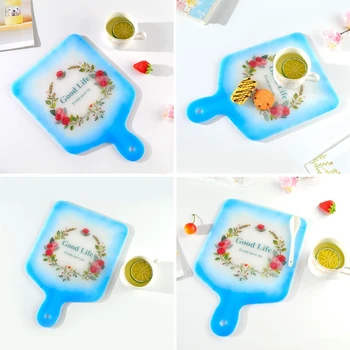 

Beach Service Plate Tray Resin Mold Sea Wave Painting Art Serving Tray Mold Tool