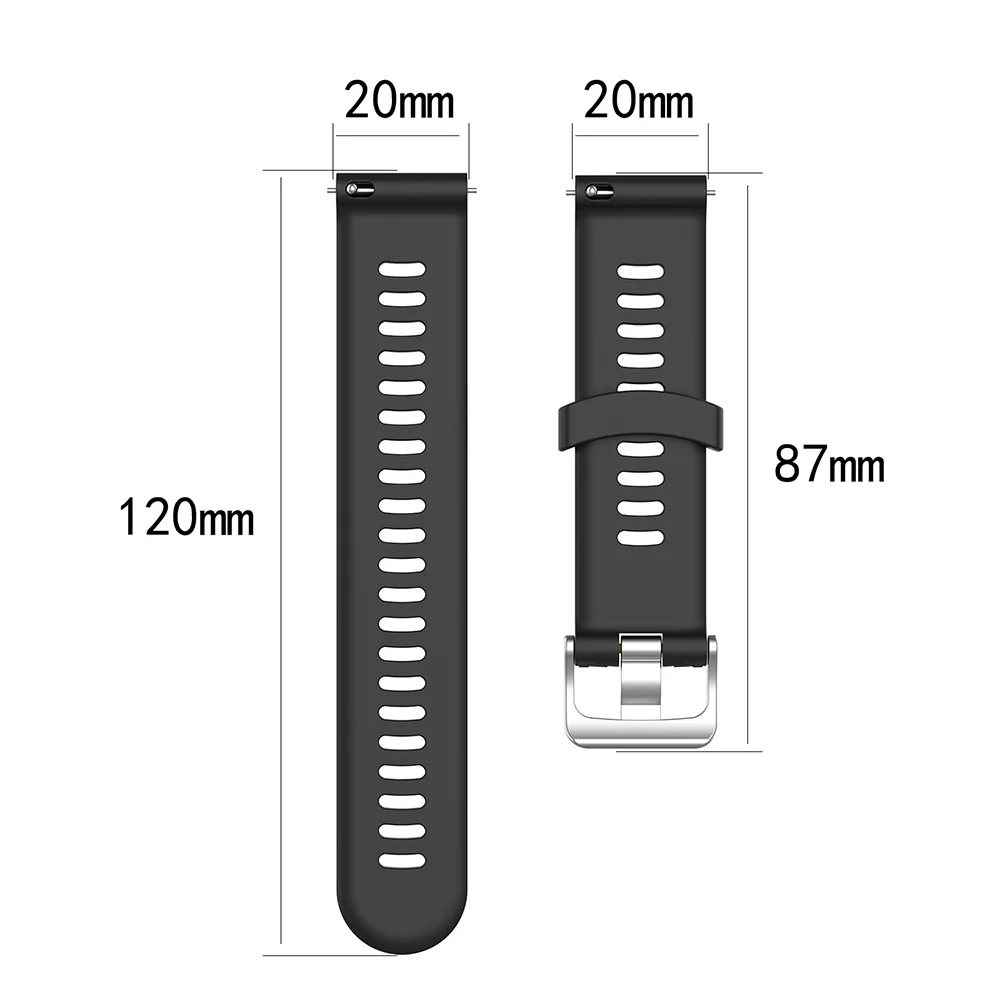 20 мм Красочный мягкий силиконовый ремень для TICWATCH 2 E C2 misfit vapor Смарт-часы ремешок спортивный браслет аксессуары части