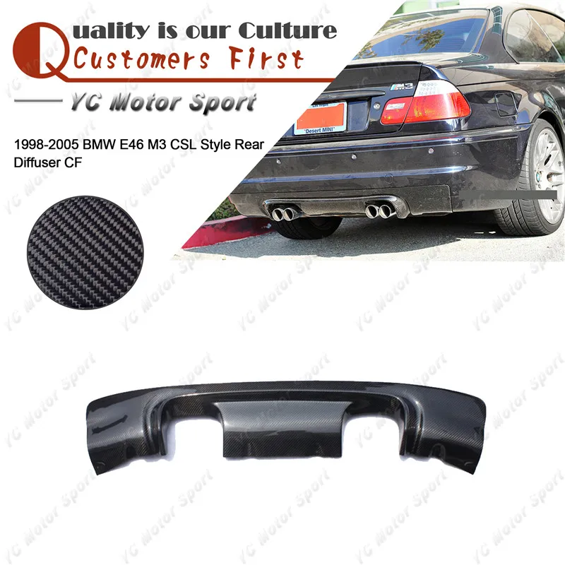 Car Accessories Carbon Fiber CSL Style Rear Diffuser Fit For 2000-2006 E46 M3 Bumper Under Lip | Автомобили и мотоциклы