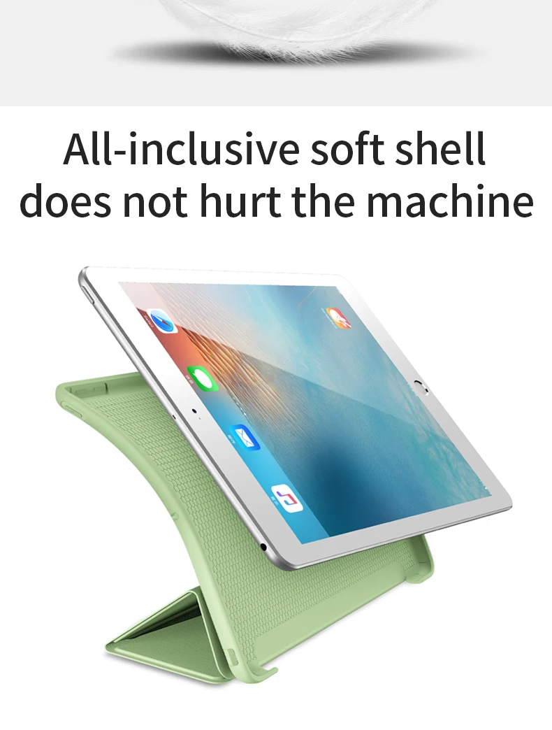 Для iPad Air 2 Air 1 чехол 9,7 дюймов Funda силиконовый мягкий чехол для задней панели из искусственной кожи Смарт A1566 A1474 A1475 A1567 чехол поколения Чехол
