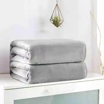 

Solid Color Winter Fuzzy Flannel Blanket Fluffy Warm Soft Coral Cover Fleece For Beds Sofa Black Bedspread Plush Blankets B G6I1