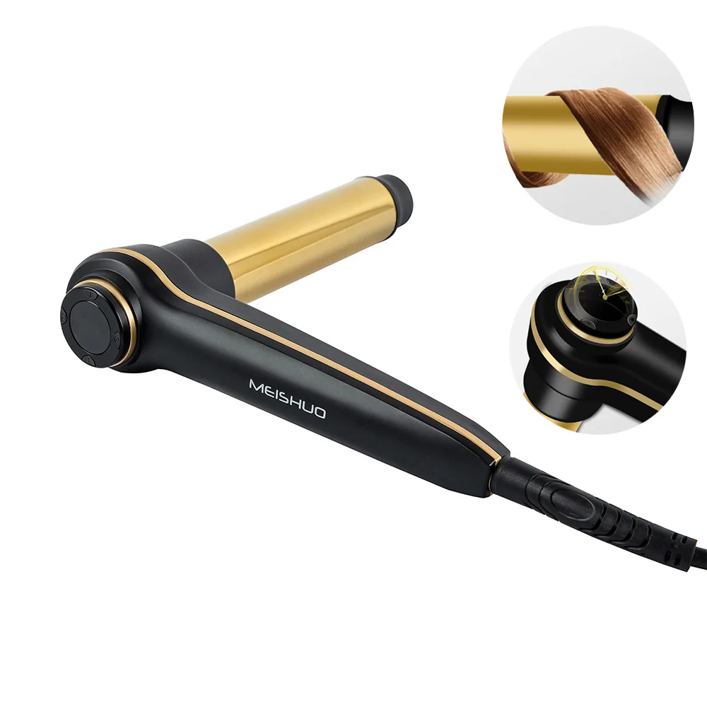

Hair Curling Iron Timing Function LED Display Fast Heating Curling Iron Roller Electric Hair Curler Ceramic Pro Styling Tools