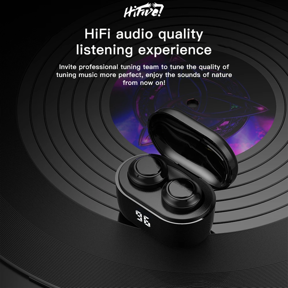 Беспроводные наушники TWS Bluetooth 5 0 с микрофоном спортивная водонепроницаемая